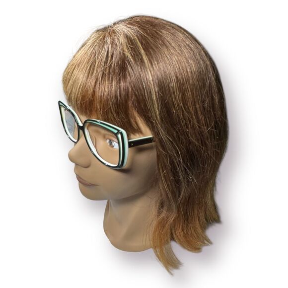 Paul Frank Cat Eye Eyeglasses Teal Multi Color Handmade Frames 138mm - Picture 2 of 10